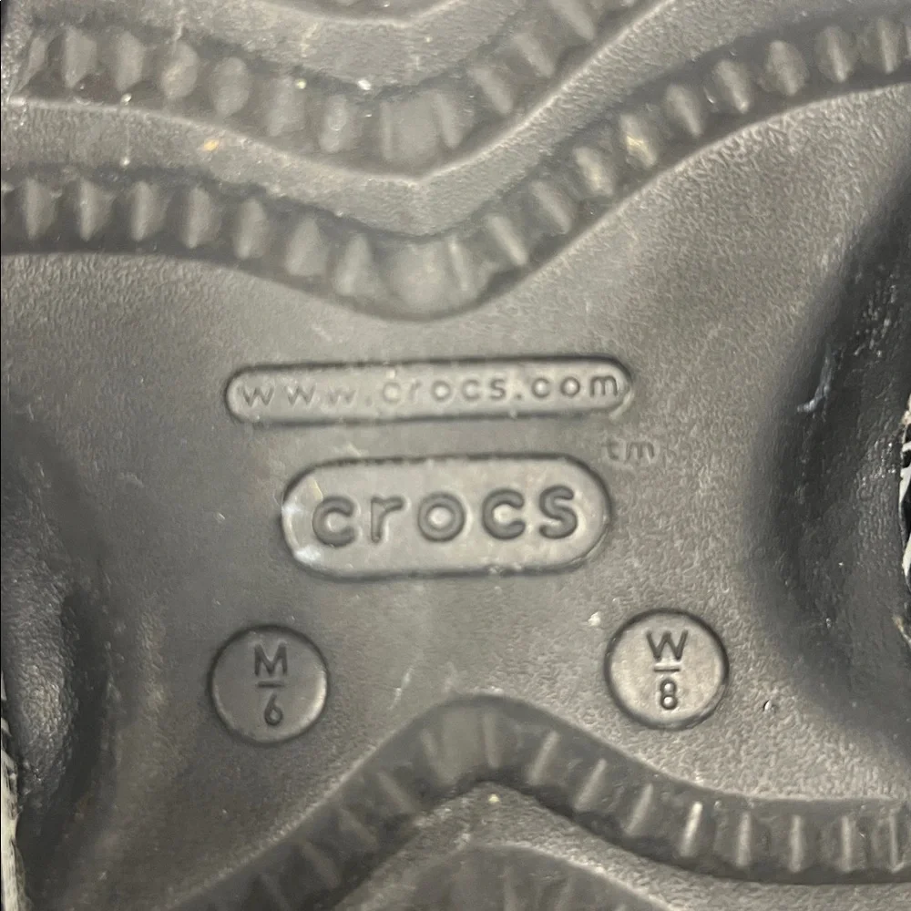 CROCS Marvel Black Panther Purple & Gray Patterned Sandals Unisex Men 6 Women 8‎